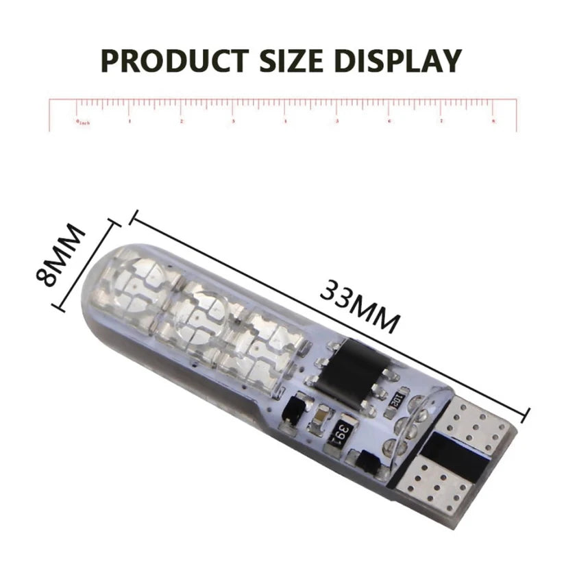2 Pcs CAR PARKING LIGHT (MULTICOLOR BY REMOTE)RGB T10 W5W Led Car Clearance Lights SMD RGB