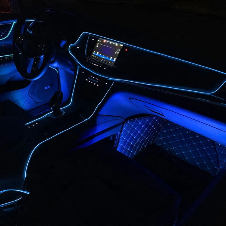 Car Dashboard Neon Lights EL Wire Strip 2 Meters