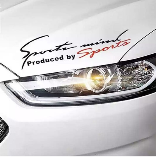 SPORTS MIND Logo Car Stickers Black Red