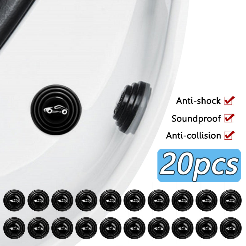 20 Pcs Pcs Door Shock Absorber Pads Buffer Bumper Pads Shock Absorption Sound Insulation Rubber Black