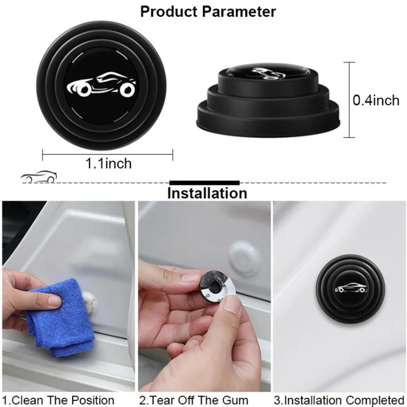 20 Pcs Pcs Door Shock Absorber Pads Buffer Bumper Pads Shock Absorption Sound Insulation Rubber Black