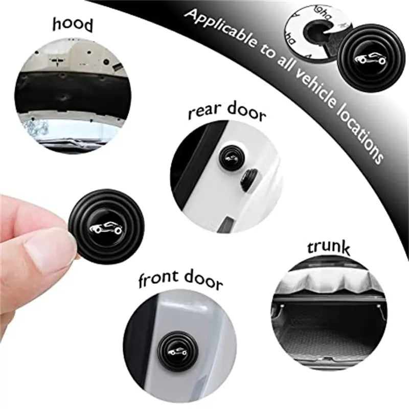 20 Pcs Pcs Door Shock Absorber Pads Buffer Bumper Pads Shock Absorption Sound Insulation Rubber Black