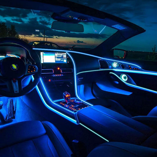 Car Dashboard Neon Lights EL Wire Strip 2 Meters