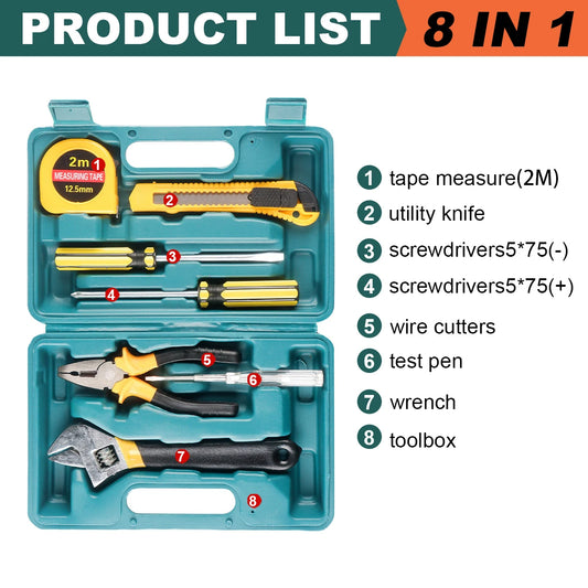 8 Pc Multi-Function Car Repair Emergency Tool Kit High Quality